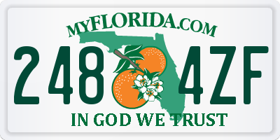 FL license plate 2484ZF