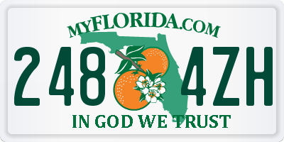 FL license plate 2484ZH