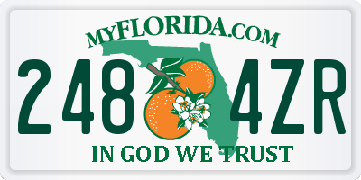 FL license plate 2484ZR