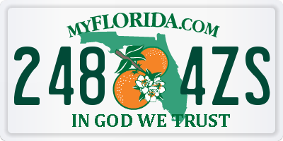 FL license plate 2484ZS