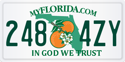 FL license plate 2484ZY
