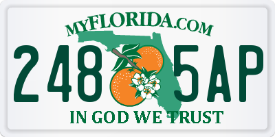 FL license plate 2485AP