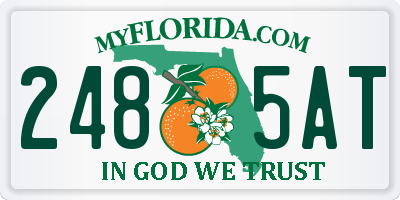 FL license plate 2485AT