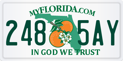 FL license plate 2485AY