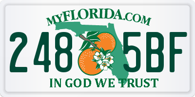 FL license plate 2485BF