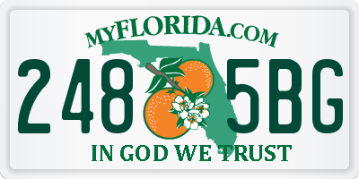 FL license plate 2485BG
