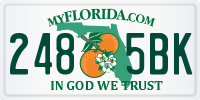 FL license plate 2485BK
