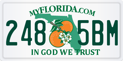 FL license plate 2485BM