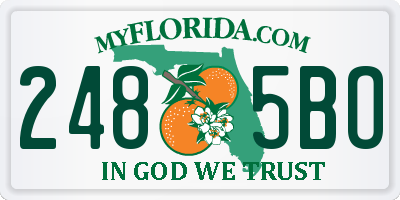 FL license plate 2485BO