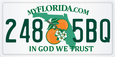 FL license plate 2485BQ