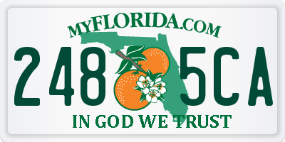 FL license plate 2485CA