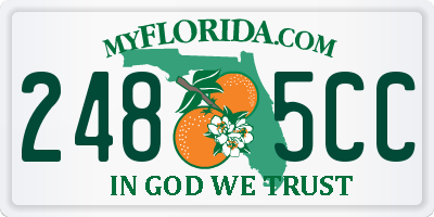 FL license plate 2485CC
