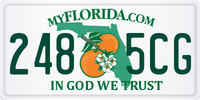 FL license plate 2485CG