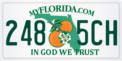 FL license plate 2485CH