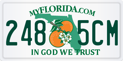 FL license plate 2485CM