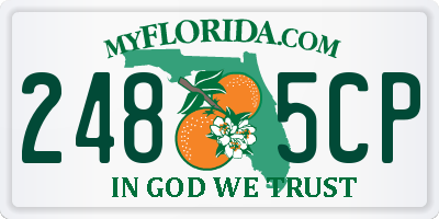 FL license plate 2485CP