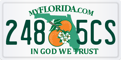FL license plate 2485CS