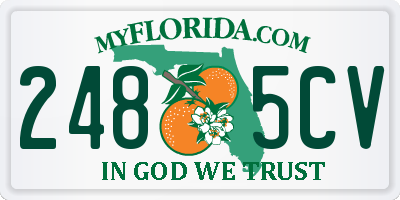 FL license plate 2485CV