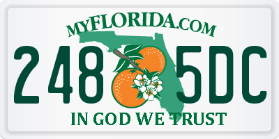 FL license plate 2485DC