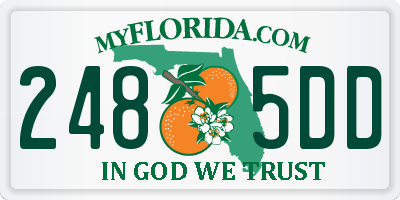 FL license plate 2485DD