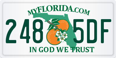 FL license plate 2485DF