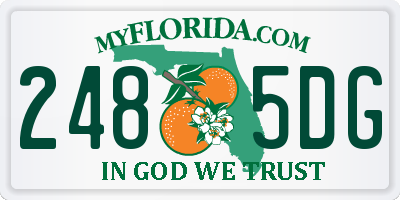 FL license plate 2485DG