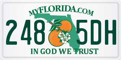 FL license plate 2485DH