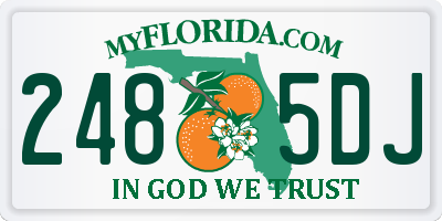 FL license plate 2485DJ
