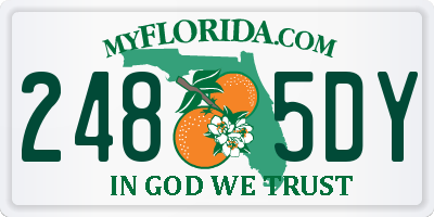 FL license plate 2485DY