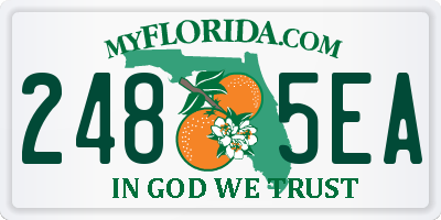 FL license plate 2485EA