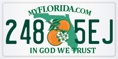 FL license plate 2485EJ