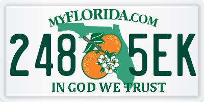 FL license plate 2485EK