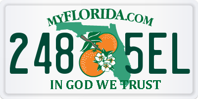 FL license plate 2485EL