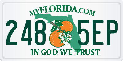 FL license plate 2485EP