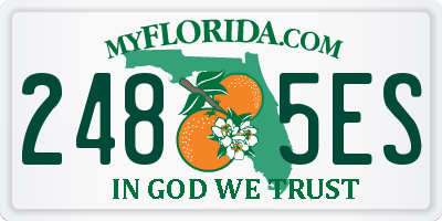 FL license plate 2485ES