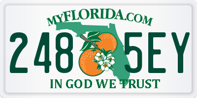 FL license plate 2485EY