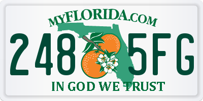 FL license plate 2485FG