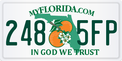 FL license plate 2485FP