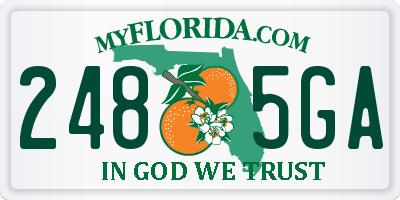 FL license plate 2485GA