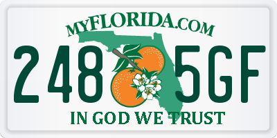 FL license plate 2485GF