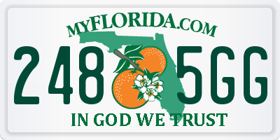 FL license plate 2485GG