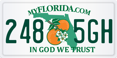 FL license plate 2485GH