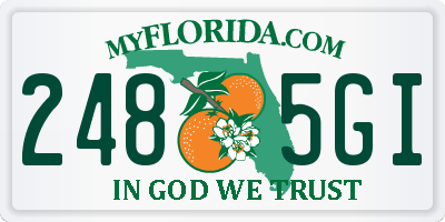 FL license plate 2485GI