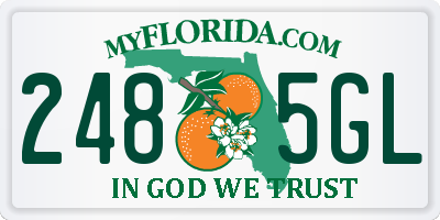 FL license plate 2485GL
