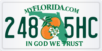 FL license plate 2485HC
