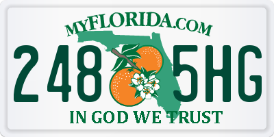 FL license plate 2485HG