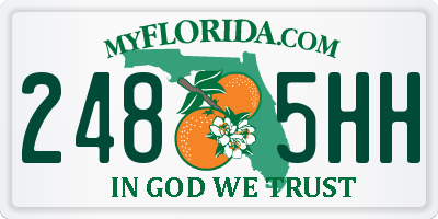 FL license plate 2485HH