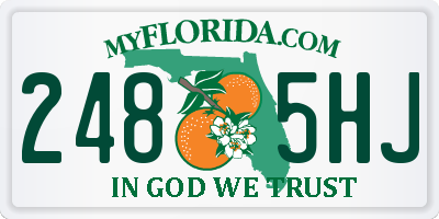 FL license plate 2485HJ