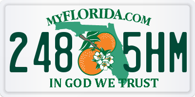 FL license plate 2485HM
