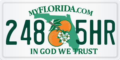FL license plate 2485HR